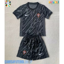 Camisa de time de futebol Portugal Goleiro Replicas 2º Equipamento Infantil Europeu 2024 Manga Curta (+ Calças curtas)